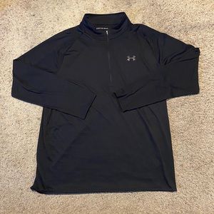 Under Armour Heatgear Size 3XLT Black Gray Full Zip Jacket